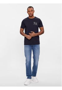 Armani Exchange T-Shirt 3DZTHQ ZJ9AZ 15CX Granatowy Regular Fit. Kolor: niebieski. Materiał: bawełna