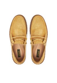 Clarks Półbuty Torhill Low 26180911 Żółty. Kolor: żółty. Materiał: skóra
