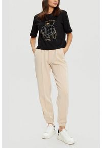 Guess - GUESS Czarny t-shirt damski Bear Boxy. Kolor: czarny