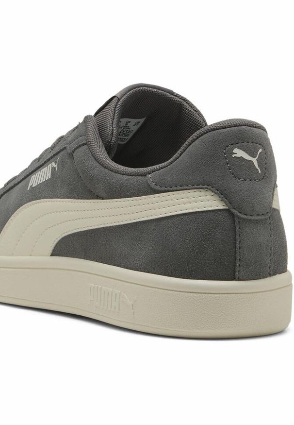 Puma - Sneakersy Smash 3.0 PUMA Cool Dark Gray Warm White. Zapięcie: sznurówki. Kolor: biały, wielokolorowy, szary. Materiał: skóra, zamsz, materiał. Szerokość cholewki: normalna. Sport: tenis, turystyka piesza