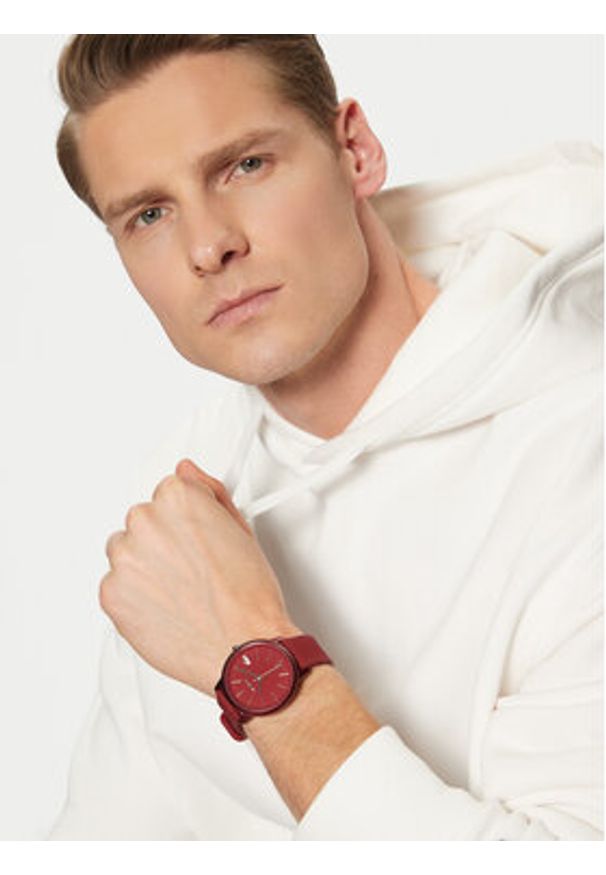 Lacoste Zegarek 12.12 Move 2011283 Bordowy. Kolor: czerwony