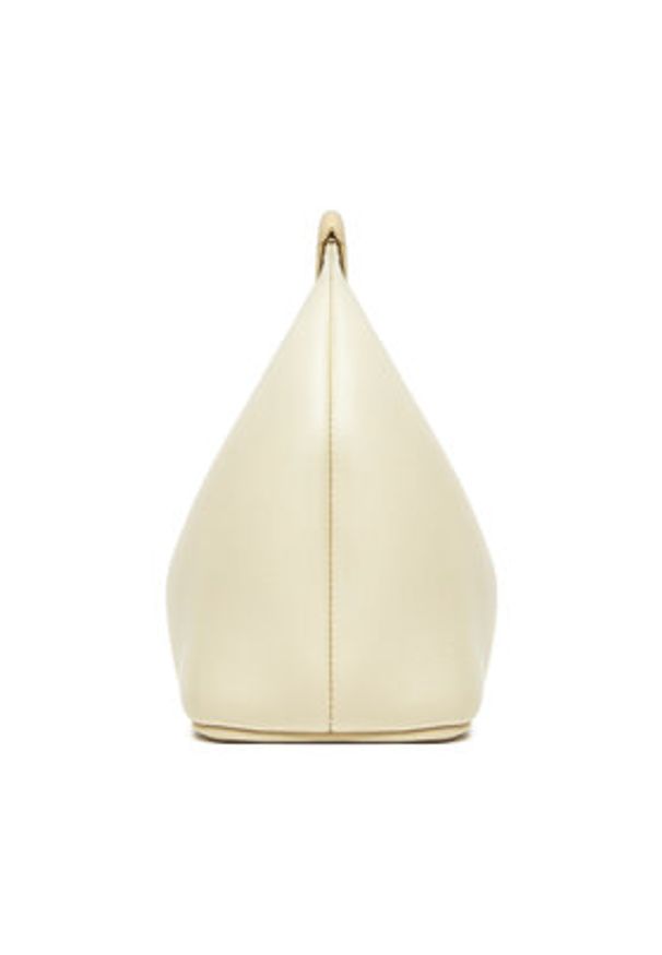 JACQUEMUS Torebka Mini ring handbag 241BA395 Écru. Materiał: skórzane