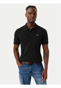 Lacoste Polo DH2050 Czarny Regular Fit. Typ kołnierza: polo. Kolor: czarny. Materiał: bawełna #1