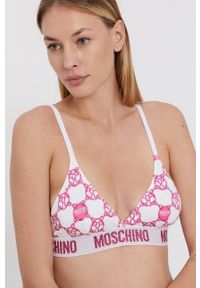 Moschino Underwear - Biustonosz. Kolor: różowy. Rodzaj stanika: odpinane ramiączka
