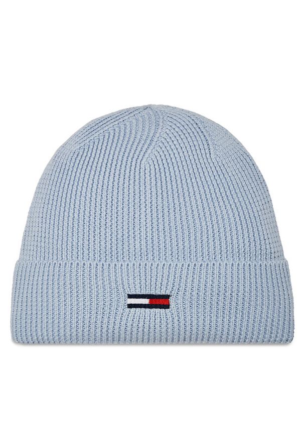 Tommy Jeans Czapka Tjw Elongated Flag Beanie AW0AW16102 Niebieski. Kolor: niebieski. Materiał: materiał