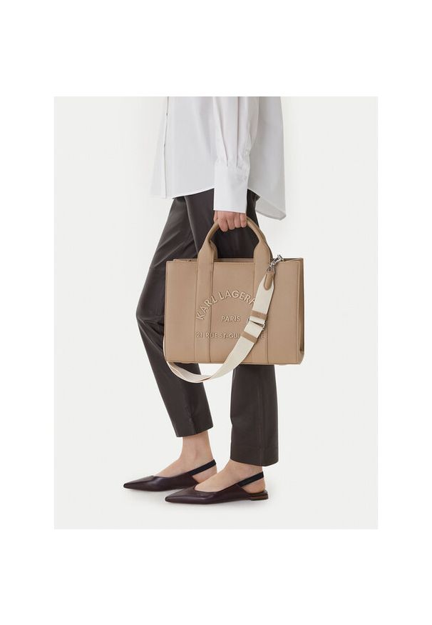 Karl Lagerfeld - Torebka KARL LAGERFELD. Kolor: brązowy