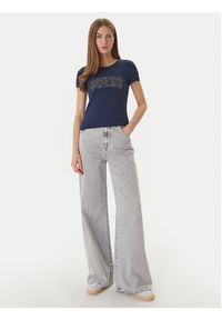 Guess T-Shirt W5GI04 J1314 Granatowy Slim Fit. Kolor: niebieski. Materiał: bawełna #3