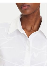 Karl Lagerfeld - KARL LAGERFELD Koszula A3W11021 Biały Regular Fit. Typ kołnierza: dekolt w karo. Kolor: biały. Materiał: bawełna #5