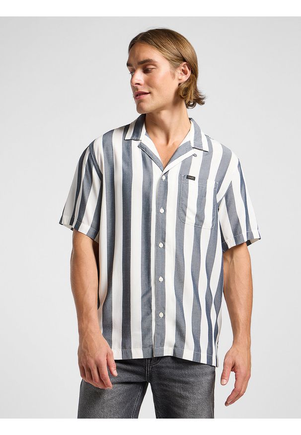 Lee - LEE MĘSKA KOSZULA LEE RESORT SHIRT RIVET NAVY 112364214