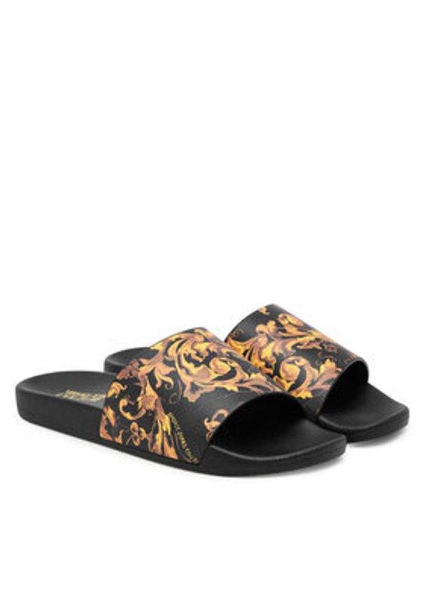 Versace Jeans Couture Klapki 79YA3SQ4 ZS365 G89 Czarny. Kolor: czarny