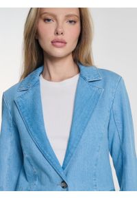 Big-Star - Marynarka damska jeansowa niebieska Lia 204. Okazja: na co dzień. Kolor: niebieski. Materiał: jeans. Styl: klasyczny, elegancki, casual #5