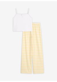 bonprix - Piżama z miękkiej bawełny. Kolor: żółty. Materiał: bawełna #1
