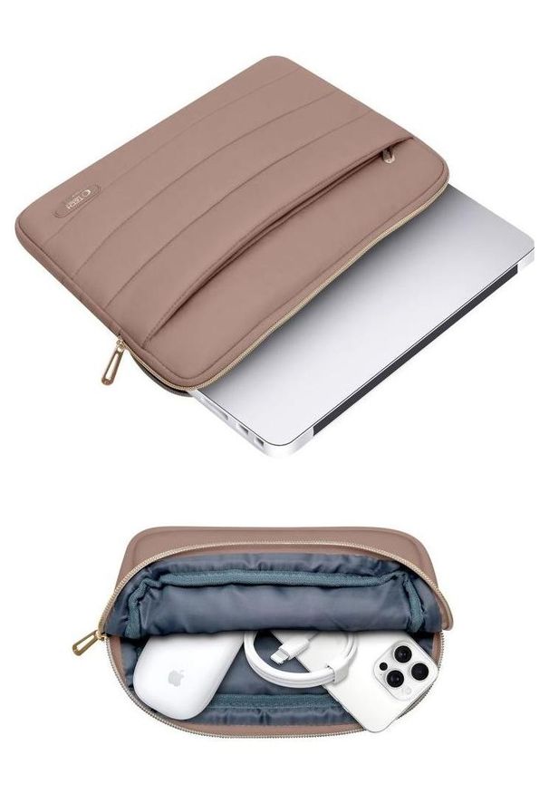 TECH-PROTECT - Wsuwka Tech-Protect Puffy 13''-14'' brązowy. Kolor: brązowy. Materiał: materiał. Styl: elegancki, casual