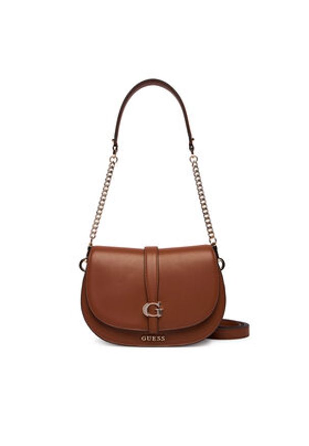 Guess Torebka Carrie HWVG98 96200 Brązowy. Kolor: brązowy. Materiał: skórzane