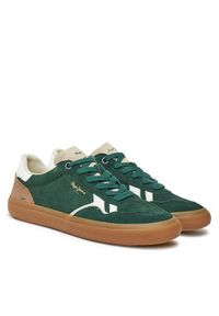 Pepe Jeans Sneakersy PMS31058 Zielony. Kolor: zielony. Materiał: skóra, zamsz
