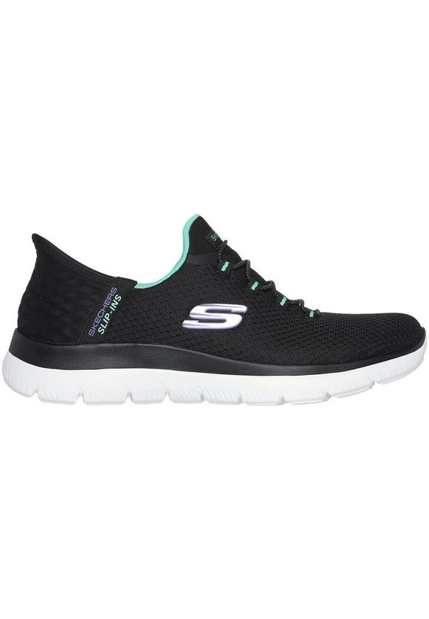 skechers - Buty do chodzenia damskie Skechers Summits Diamond Dream. Kolor: czarny. Materiał: syntetyk, tkanina, materiał. Szerokość cholewki: normalna. Sport: turystyka piesza