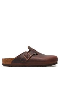 Birkenstock Klapki Boston SFB 159713 Brązowy. Kolor: brązowy. Materiał: skóra, nubuk