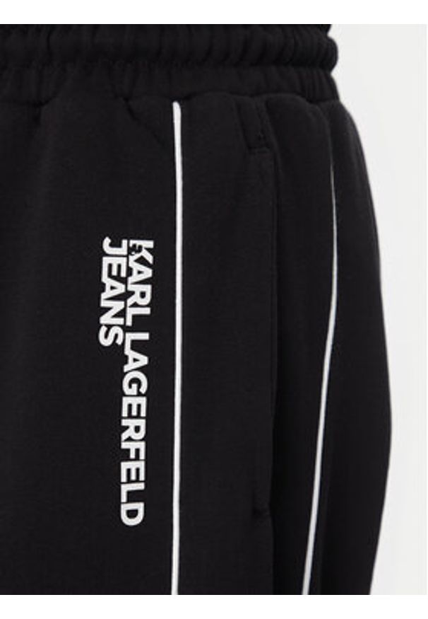 Karl Lagerfeld Jeans Spodnie dresowe A2M10098 Czarny Regular Fit. Kolor: czarny. Materiał: bawełna