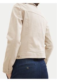 Tom Tailor Kurtka jeansowa 1040479 Beżowy Regular Fit. Kolor: beżowy. Materiał: bawełna