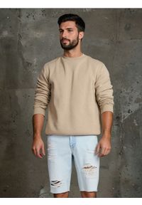 Sinsay - Szorty jeansowe z ozdobnymi rozcięciami - niebieski. Kolor: niebieski. Materiał: jeans