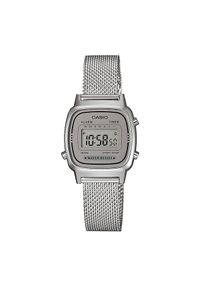 Zegarek Casio. Kolor: srebrny. Styl: vintage