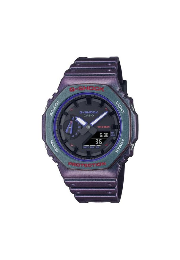 G-Shock Zegarek Casio Aim High GA-2100AH-6AER Fioletowy. Kolor: fioletowy