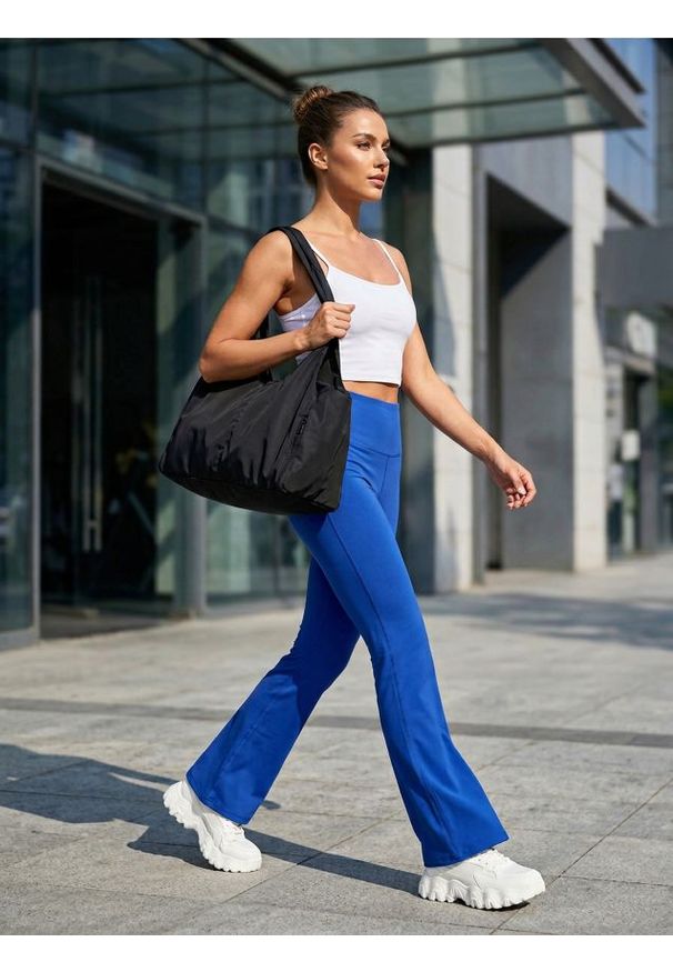 Sinsay - Spodnie flare - niebieski. Kolor: niebieski