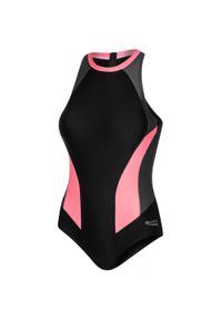 Strój pływacki damski jednoczęściowy Aqua Speed Nina. Kolor: wielokolorowy, pomarańczowy, czarny, szary