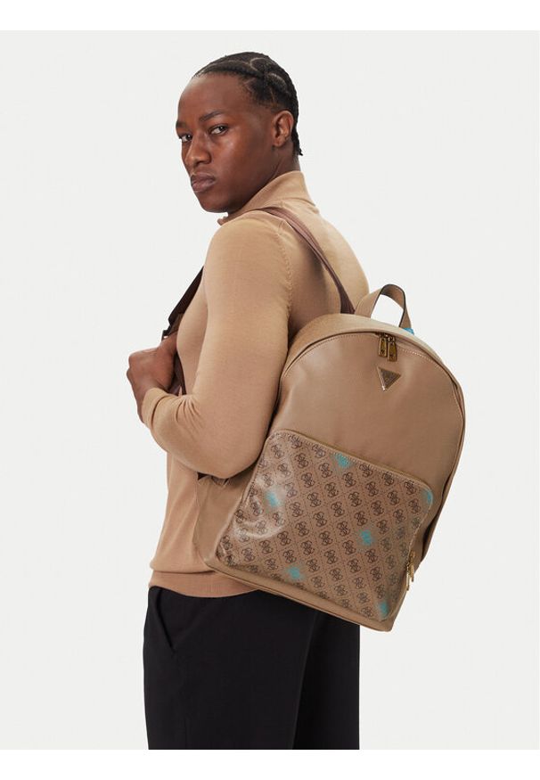 Guess Torba na laptopa HMMICT P5411 Brązowy. Kolor: brązowy. Materiał: skóra