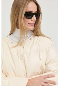 Miss Sixty kurtka puchowa damska kolor beżowy zimowa oversize. Kolor: beżowy. Materiał: puch. Sezon: zima #4