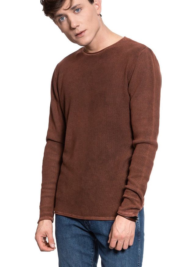 Mustang - MĘSKI SWETER MUSTANG Emil C Waffle ANDORRA 1008709 3232