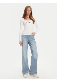 Guess Bluzka O5RI00 KBBU1 Biały Regular Fit. Kolor: biały. Materiał: bawełna
