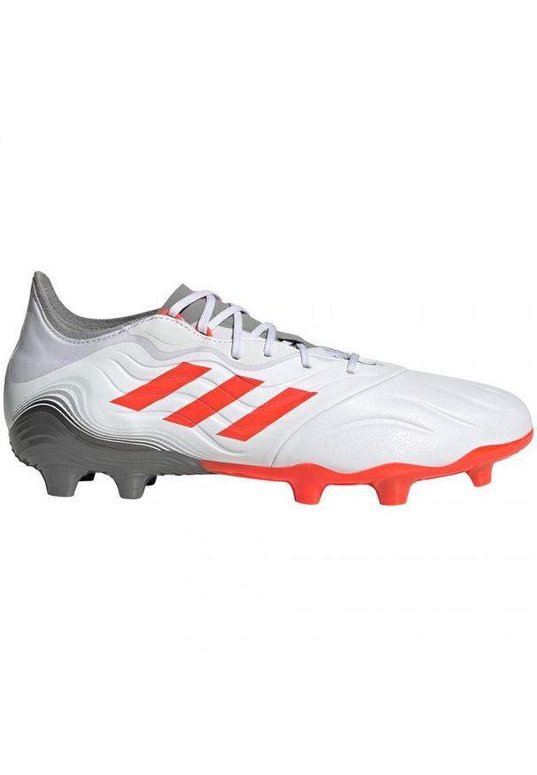 Adidas - Buty piłkarskie adidas Copa Sense.2 Fg M FY6178 białe białe. Zapięcie: pasek. Kolor: biały. Materiał: skóra. Szerokość cholewki: normalna. Sport: piłka nożna