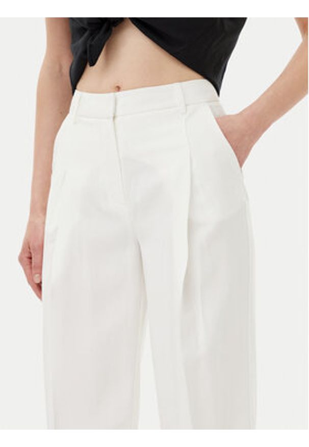 Silvian Heach Spodnie materiałowe Nieva GPP25374PA Biały Wide Leg. Kolor: biały. Materiał: wiskoza