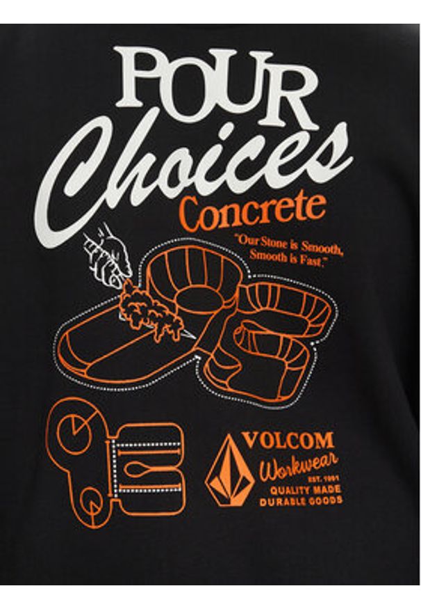 Volcom Bluza Pour Choises A4112511 Czarny Loose Fit. Kolor: czarny. Materiał: bawełna