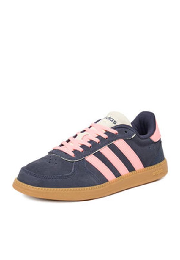 Adidas - adidas Sneakersy BREAKNET SLEEK IH5467 Czarny. Kolor: czarny. Materiał: zamsz, skóra