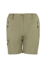 PEAK MOUNTAIN - Szorty damskie Peak Mountain. Kolor: beżowy. Sport: turystyka piesza #1