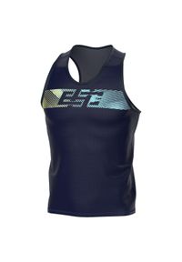 Koszulka sportowa bez rękawów męska Tank top EXTREME HOBBY PRISM. Kolor: niebieski. Materiał: elastan, poliester. Długość rękawa: bez rękawów. Styl: sportowy