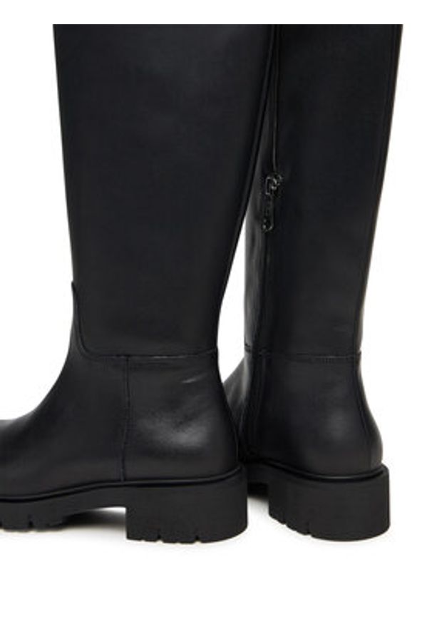 Tommy Jeans Kozaki Tjw Stretchy Long Shaft Boot EN0EN02828 Czarny. Kolor: czarny. Materiał: skóra
