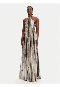 Elisabetta Franchi Sukienka letnia ABR4752E2 E84 Czarny Regular Fit. Kolor: czarny. Materiał: syntetyk. Sezon: lato