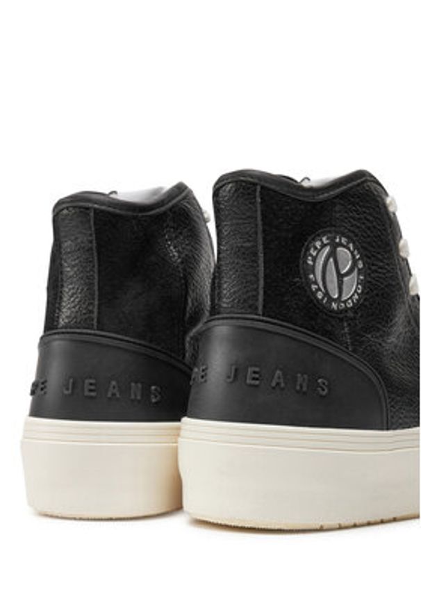 Pepe Jeans Trampki PLS31576 Czarny. Kolor: czarny. Materiał: skóra