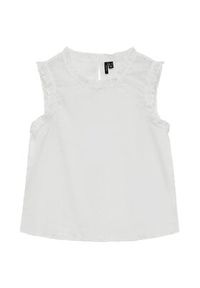 Vero Moda Top Trine 10342734 Biały Regular Fit. Kolor: biały. Materiał: bawełna #3