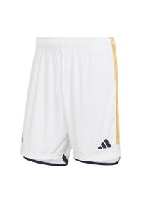 Spodenki do piłki nożnej męskie Adidas Real Madrid 23/24 Home Shorts. Kolor: biały. Materiał: materiał