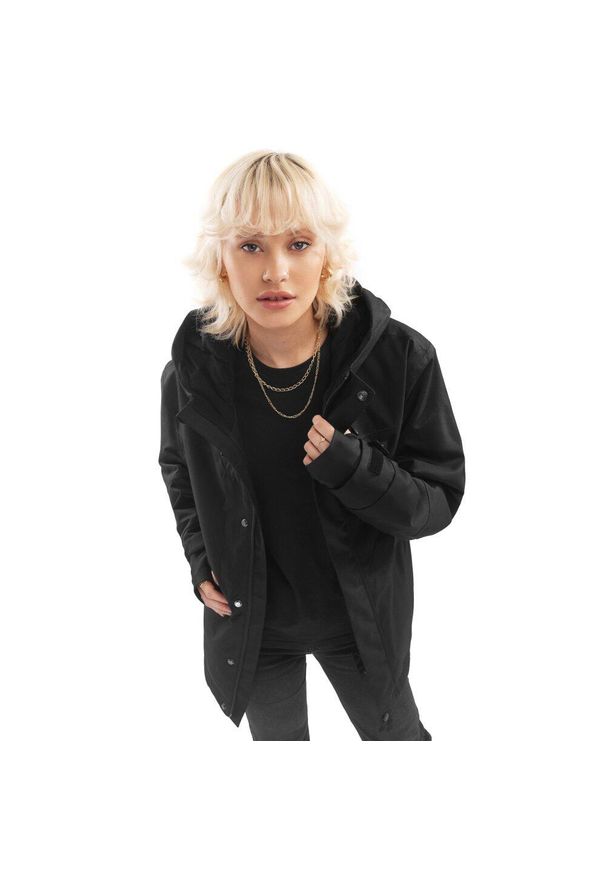 SIROKO - Damska kurtka lifestyle Siroko W4-W Vostock LF. Kolor: czarny. Materiał: softshell