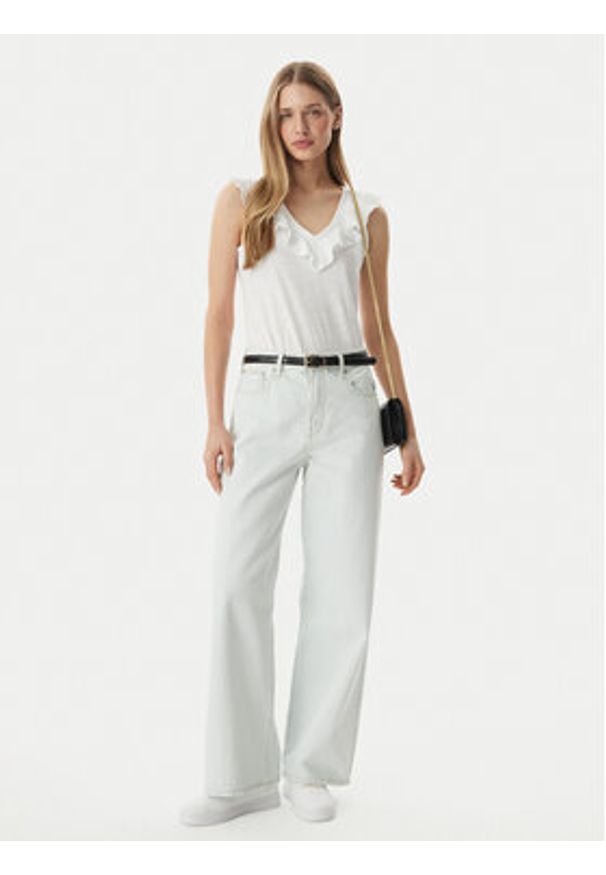 Lauren Ralph Lauren - LAUREN RALPH LAUREN Bluzka 200P13315001 Biały Relaxed Fit. Kolor: biały. Materiał: bawełna