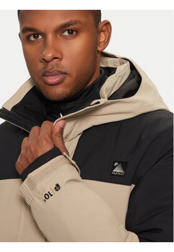 Protest Kurtka narciarska Choose 6710644 Beżowy Slim Fit. Kolor: beżowy. Materiał: syntetyk. Sport: narciarstwo