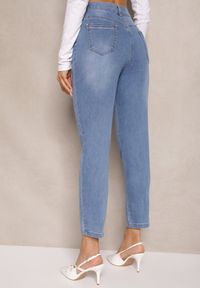 Renee - Niebieskie Jeansy Mom Fit Regular Waist Natises. Okazja: na co dzień. Kolor: niebieski. Styl: klasyczny, elegancki, casual #4