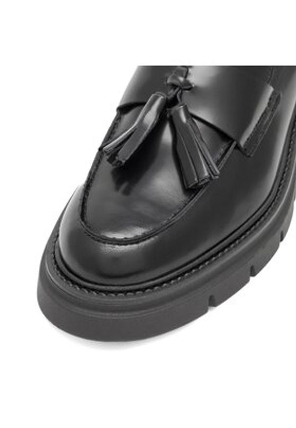 Gino Rossi Loafersy RUBBER-I22 23580AB Czarny. Kolor: czarny. Materiał: skóra