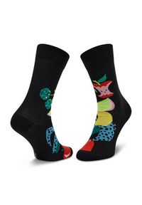 Happy-Socks - Happy Socks Skarpety wysokie unisex FRU01-9300 Czarny. Kolor: czarny. Materiał: materiał #2