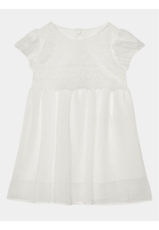 COCCODRILLO - Coccodrillo Sukienka elegancka WC4128205EBG Biały Regular Fit. Kolor: biały. Materiał: syntetyk. Styl: elegancki